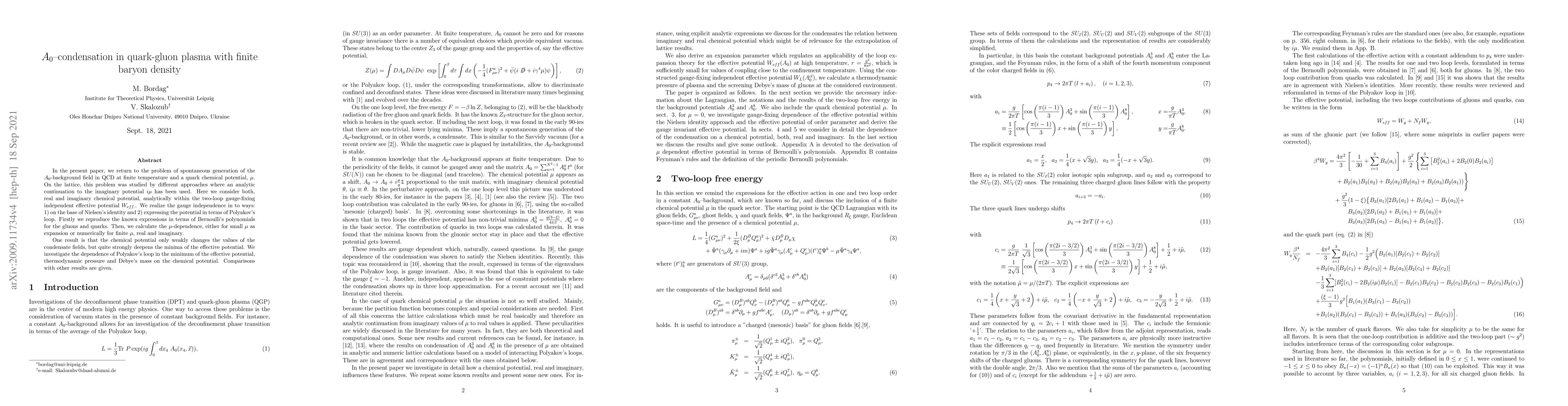 Thumbnail for A0--condensation in quark-gluon plasma with finite baryon density
