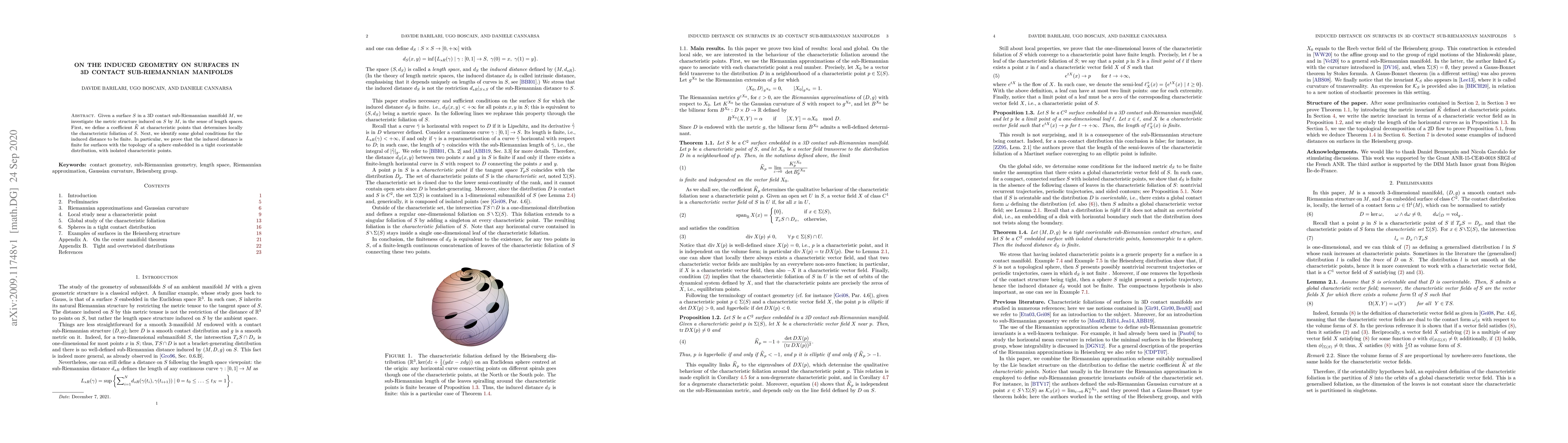 Thumbnail for On the induced geometry on surfaces in 3D contact sub-Riemannian
  manifolds