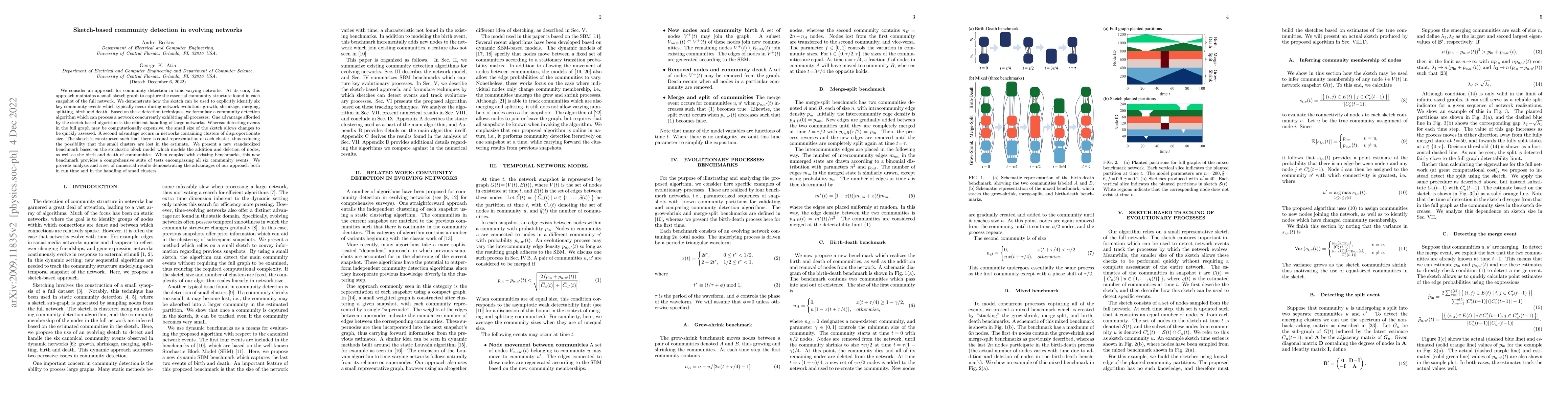 Thumbnail for Sketch-based community detection in evolving networks