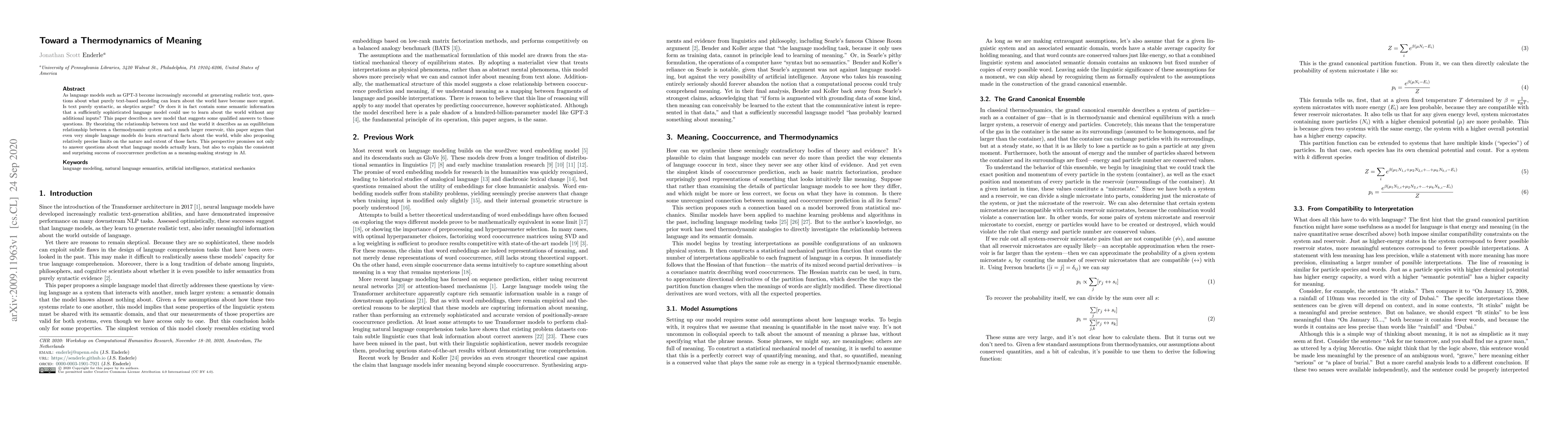 Thumbnail for Toward a Thermodynamics of Meaning