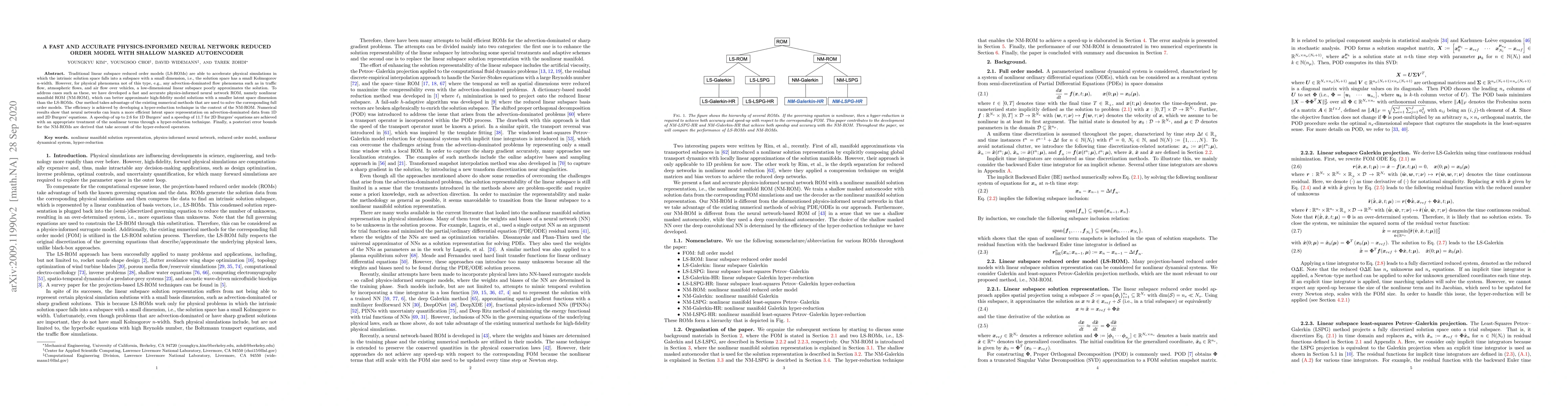 Thumbnail for A fast and accurate physics-informed neural network reduced order model
  with shallow masked autoencoder