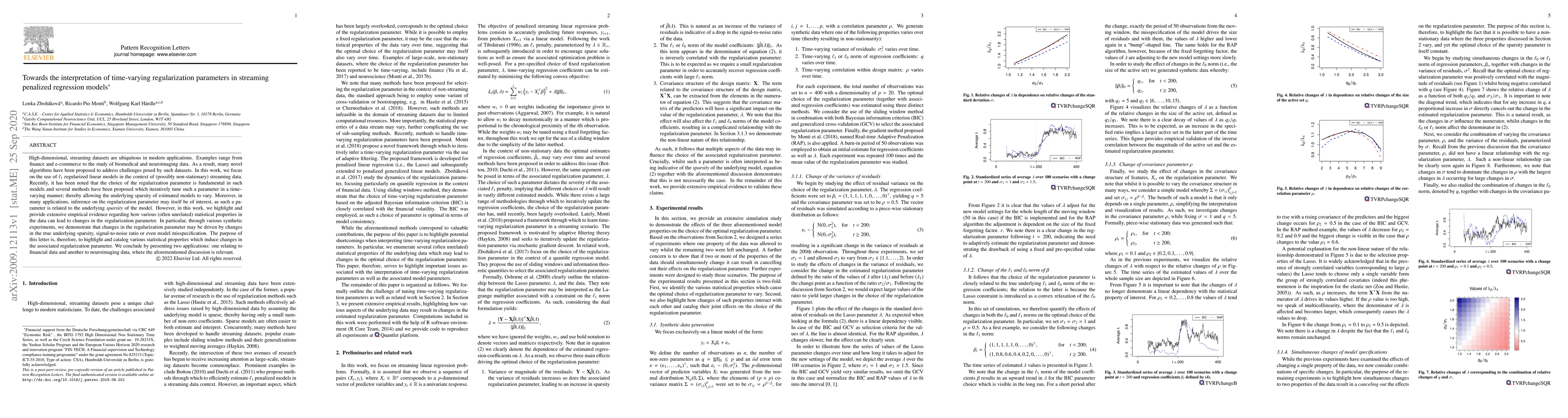 Thumbnail for Towards the interpretation of time-varying regularization parameters in
  streaming penalized regression models