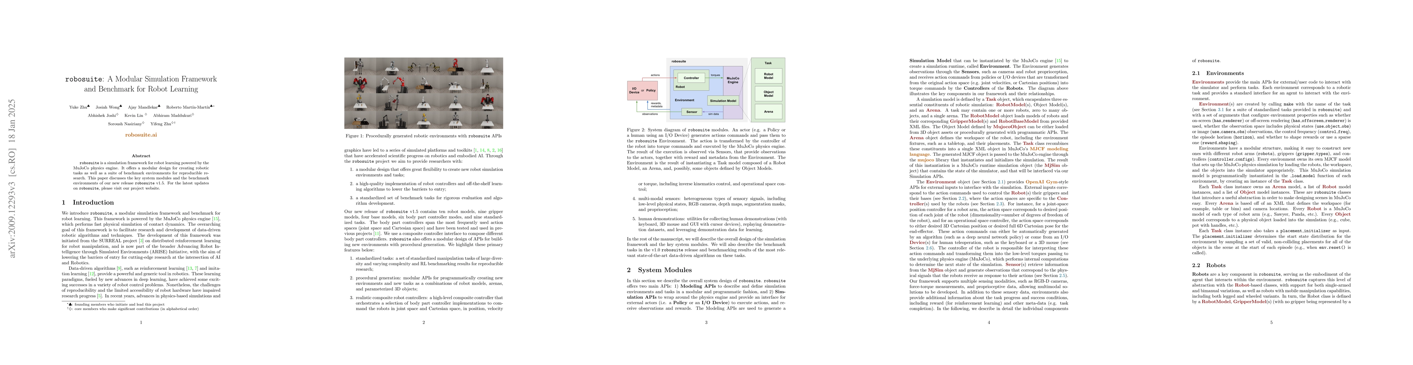 Thumbnail for robosuite: A Modular Simulation Framework and Benchmark for Robot
  Learning
