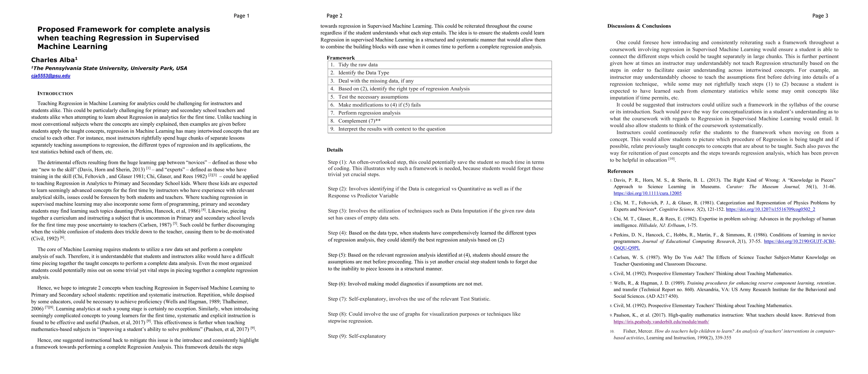 Thumbnail for Proposed Framework for complete analysis when teaching Regression in
  Supervised Machine Learning