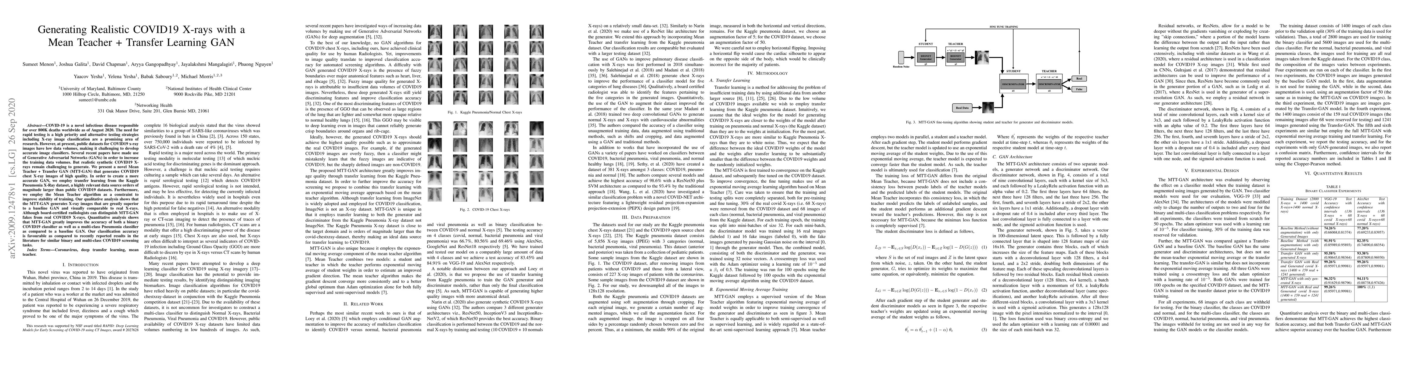 Thumbnail for Generating Realistic COVID19 X-rays with a Mean Teacher + Transfer
  Learning GAN