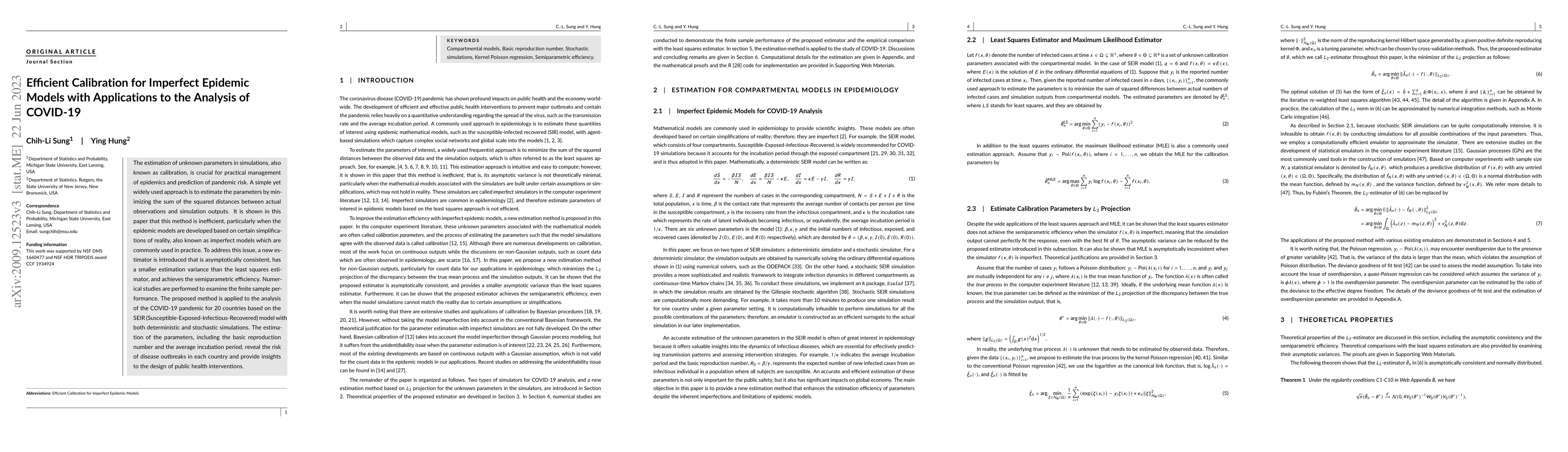 Thumbnail for Efficient calibration for imperfect epidemic models with applications to
  the analysis of COVID-19