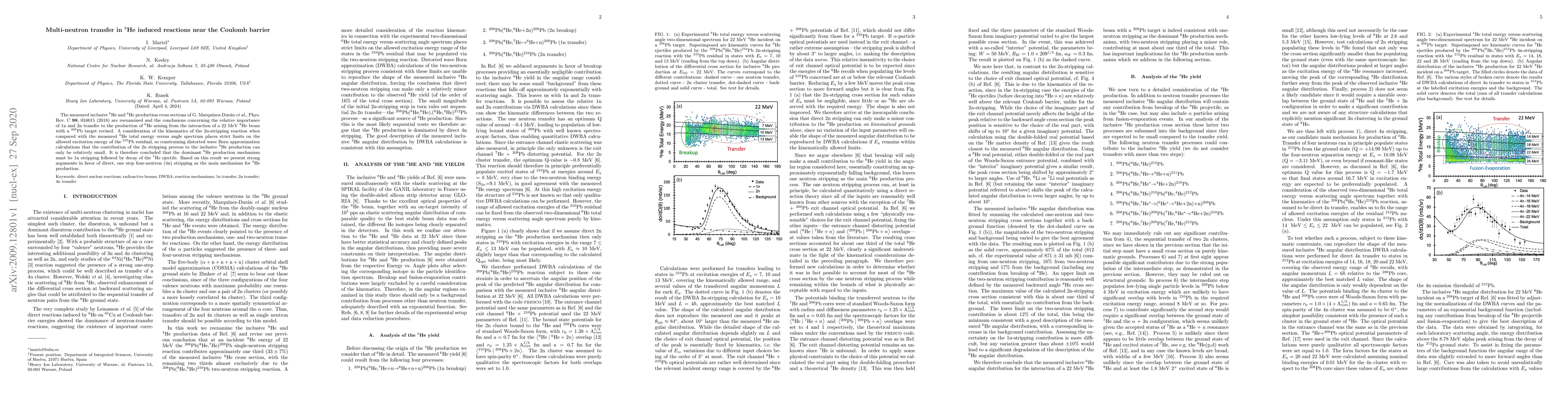 Thumbnail for Multi-neutron transfer in $^{8}$He induced reactions near the Coulomb
  barrier