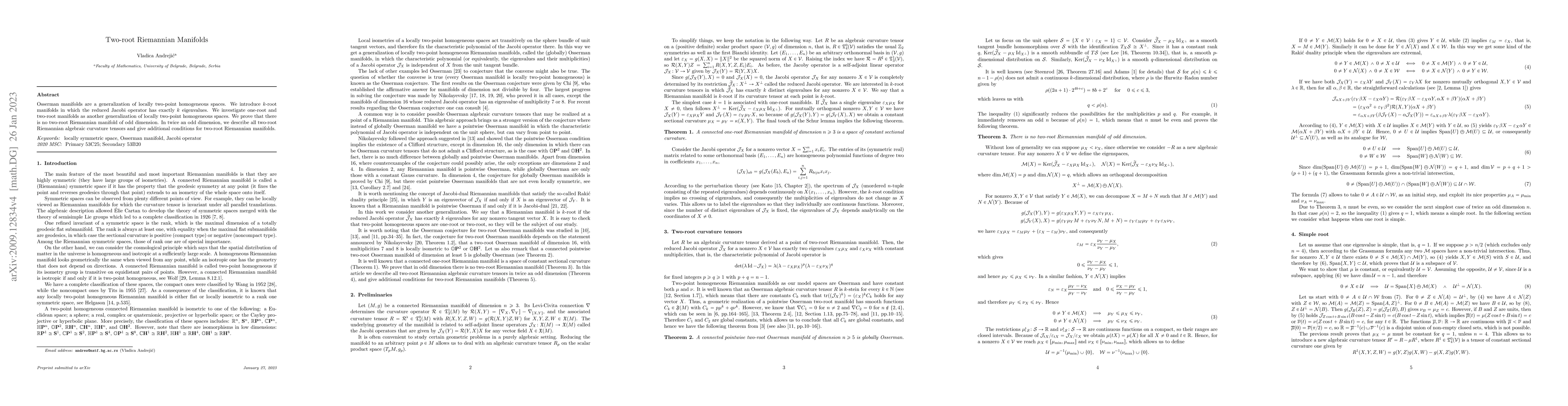 Thumbnail for Two-root Riemannian Manifolds
