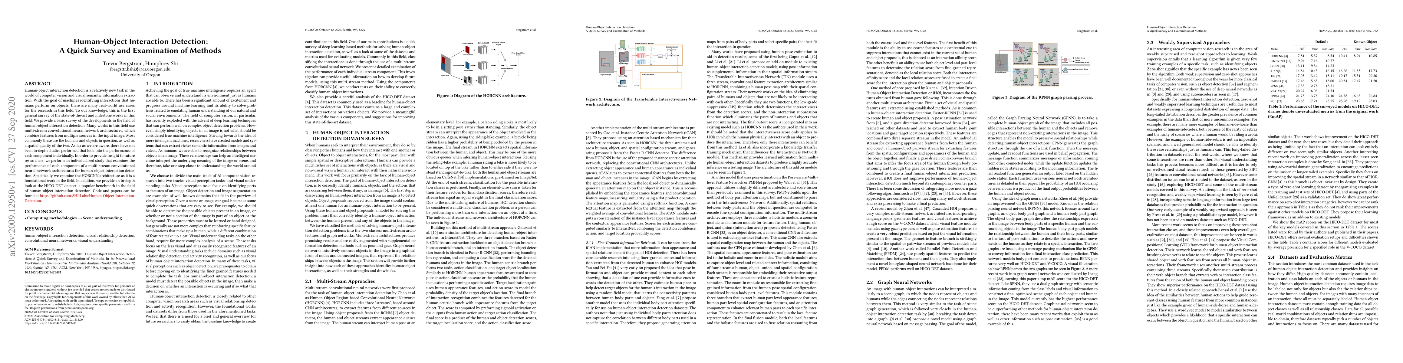 Thumbnail for Human-Object Interaction Detection:A Quick Survey and Examination of
  Methods