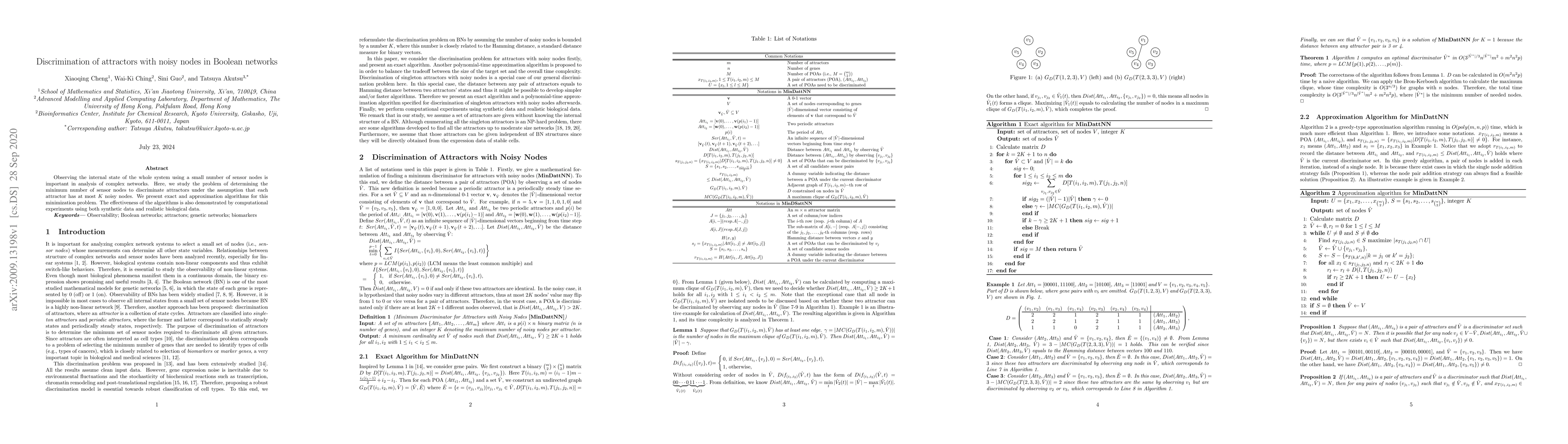 Thumbnail for Discrimination of attractors with noisy nodes in Boolean networks