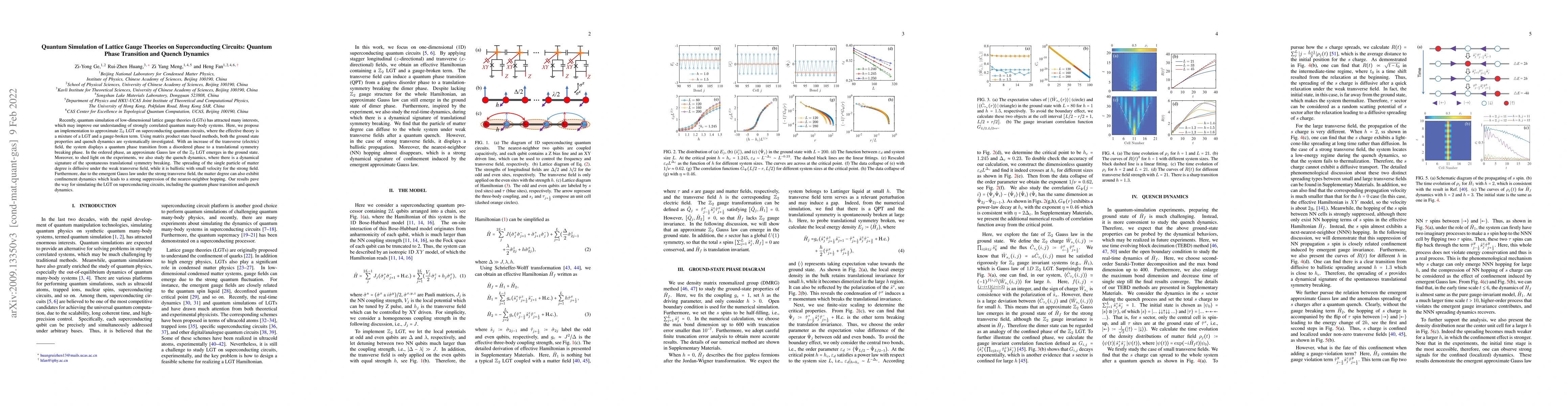 Thumbnail for Quantum Simulation of Lattice Gauge Theories on Superconducting
  Circuits: Quantum Phase Transition and Quench Dynamics