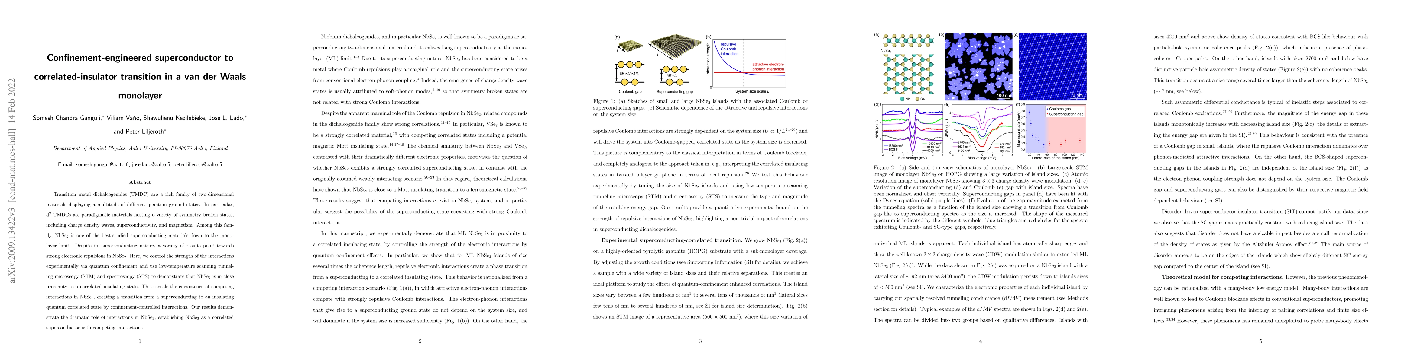 Thumbnail for Confinement-engineered superconductor to correlated-insulator transition
  in a van der Waals monolayer