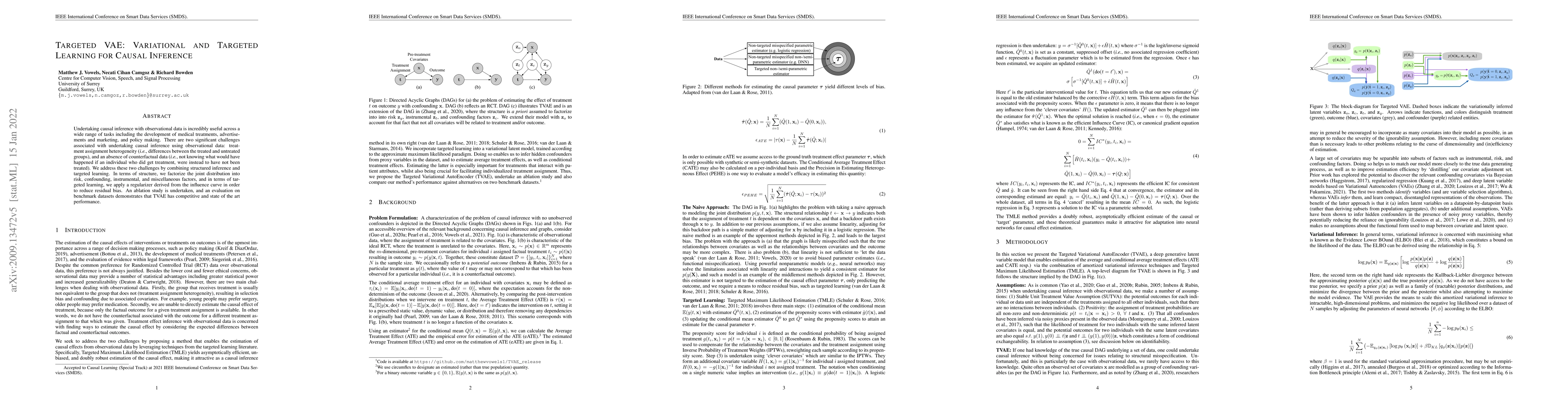 Thumbnail for Targeted VAE: Variational and Targeted Learning for Causal Inference