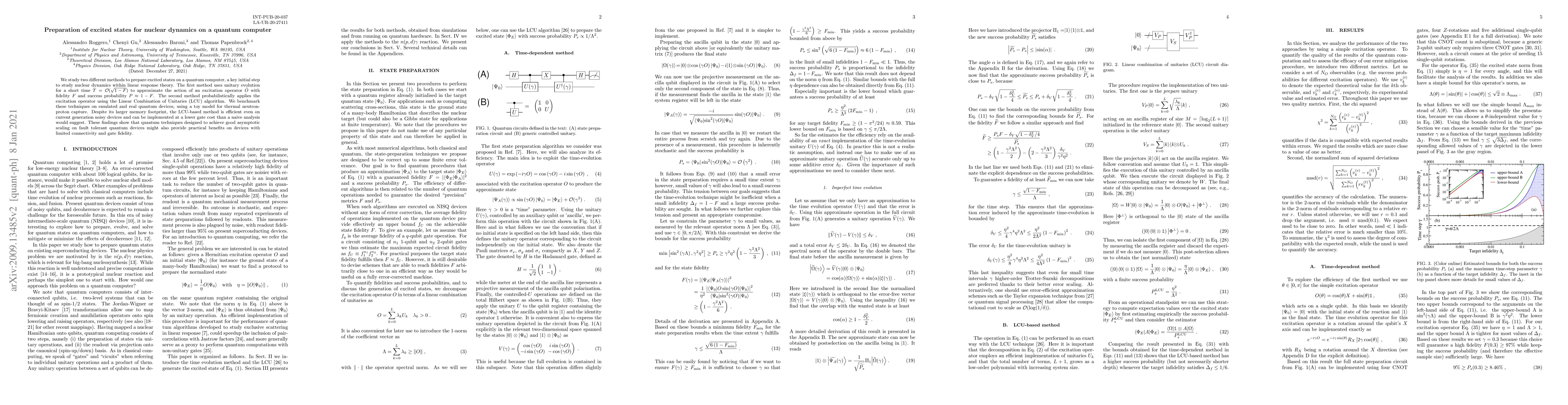 Thumbnail for Preparation of excited states for nuclear dynamics on a quantum computer