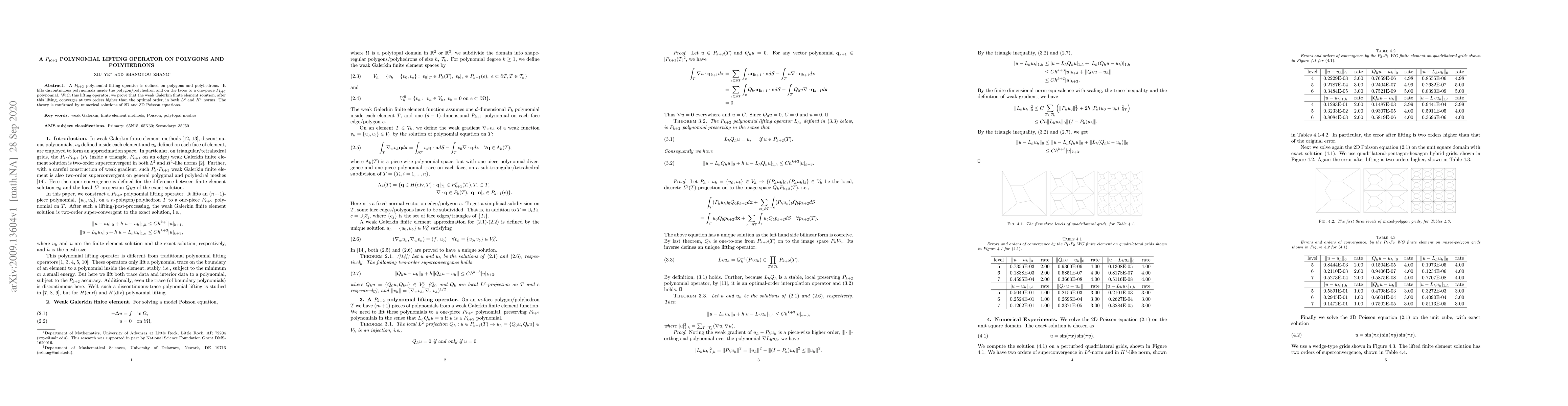 Thumbnail for A $P_{k+2}$ polynomial lifting operator on polygons and polyhedrons