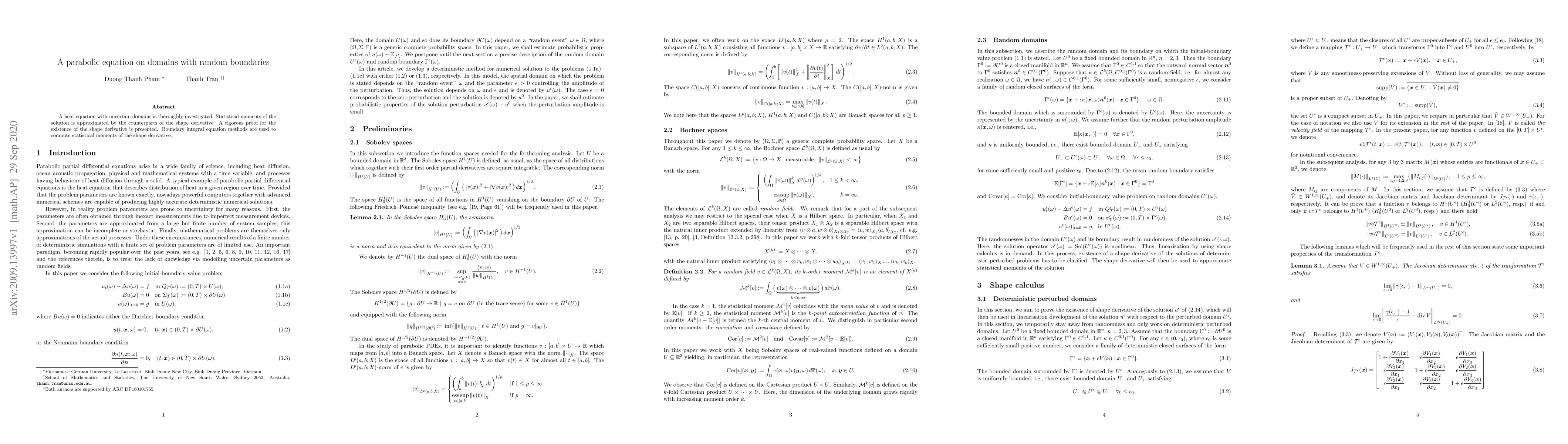 Thumbnail for A parabolic equation on domains with random boundaries