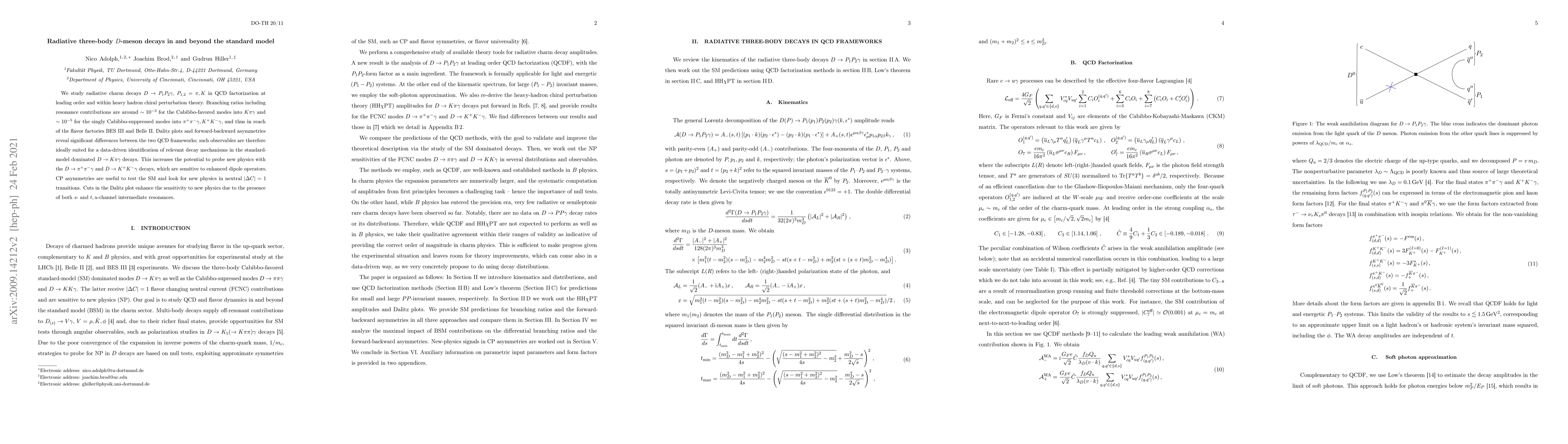 Thumbnail for Radiative three-body D-meson decays in and beyond the standard model