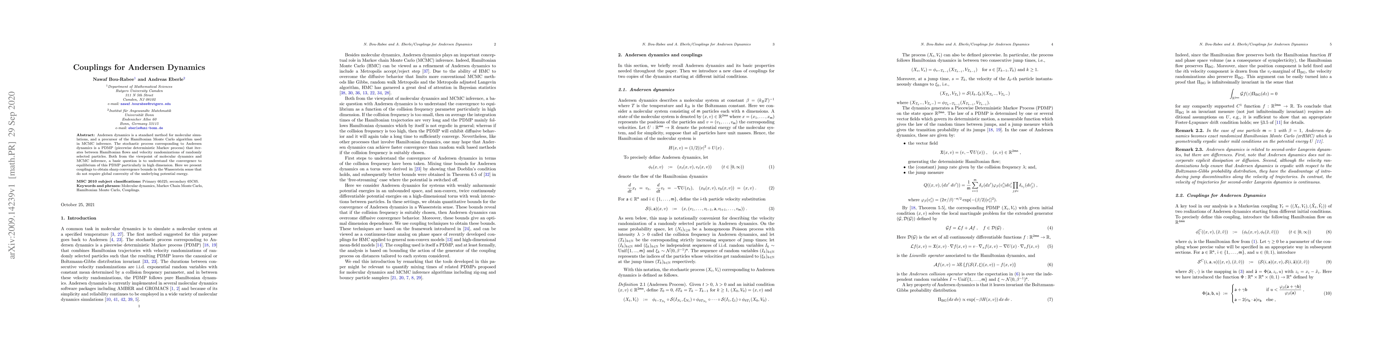 Thumbnail for Couplings for Andersen Dynamics