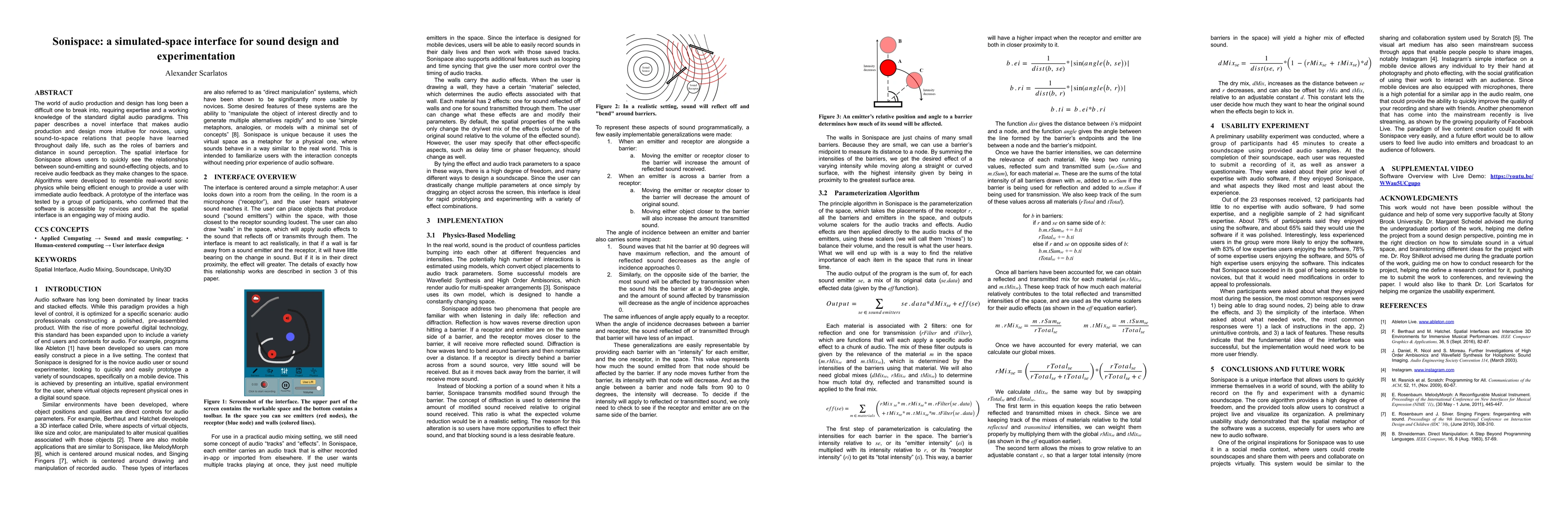 Thumbnail for Sonispace: a simulated-space interface for sound design and
  experimentation