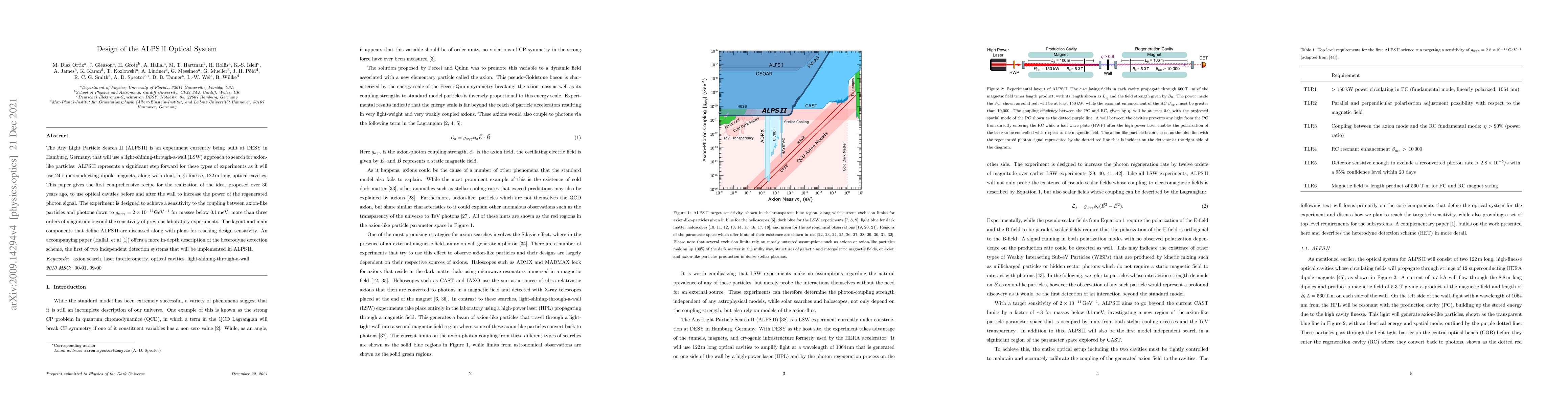 Thumbnail for Design of the ALPS II Optical System