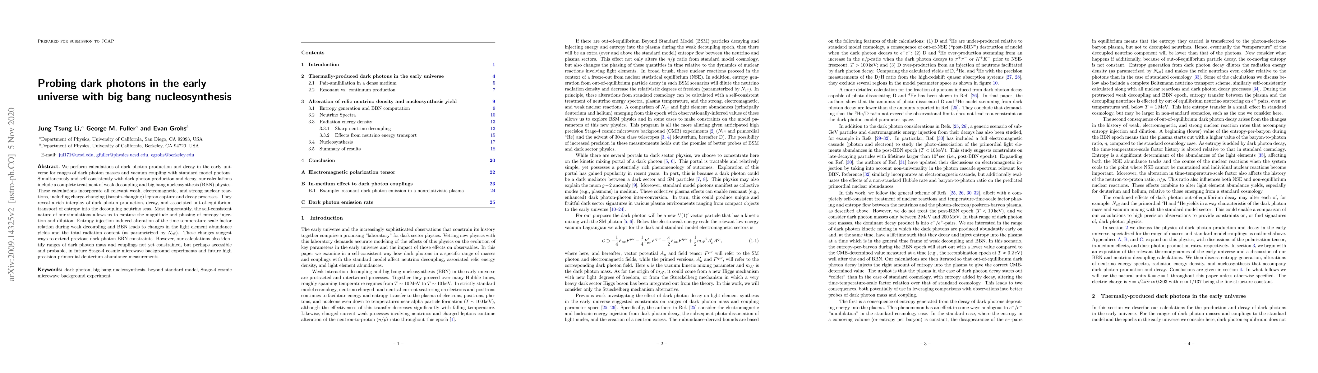 Thumbnail for Probing dark photons in the early universe with big bang nucleosynthesis