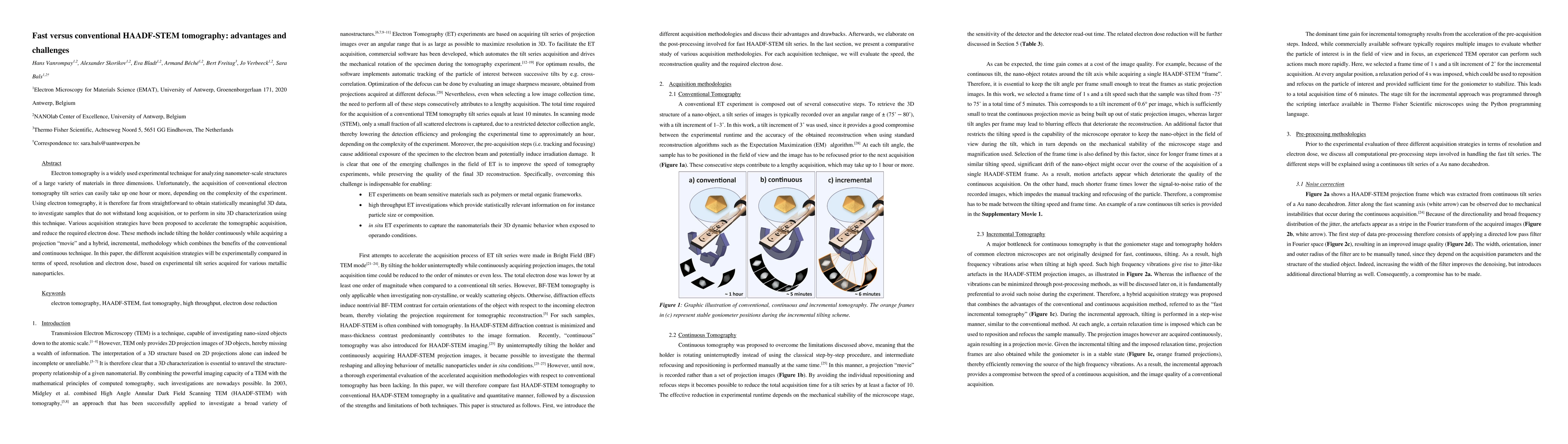 Thumbnail for Fast versus conventional HAADF-STEM tomography: advantages and
  challenges