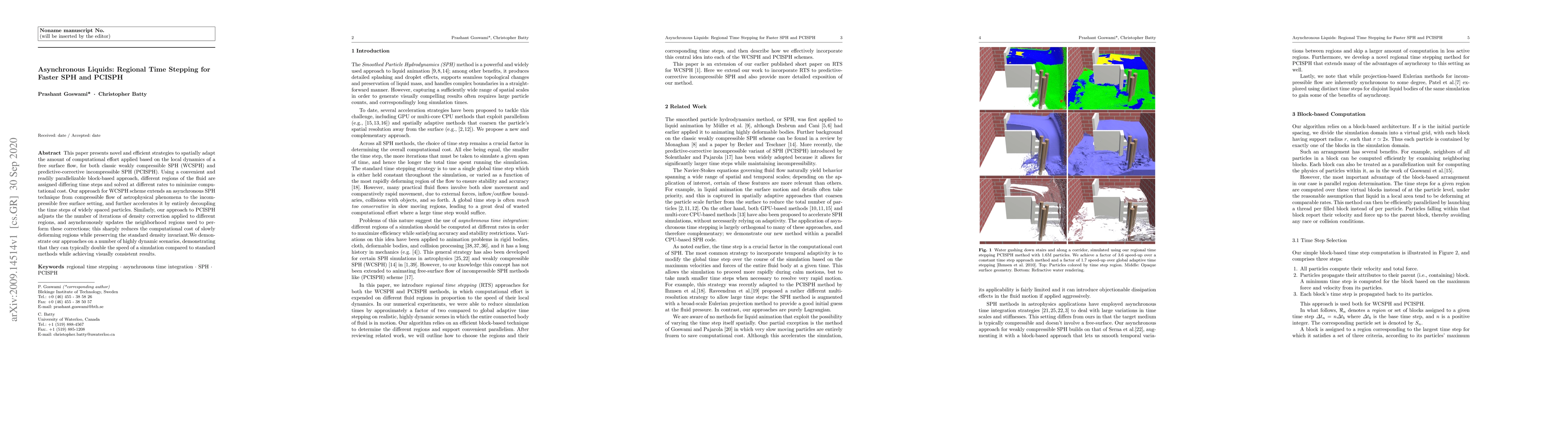 Thumbnail for Asynchronous Liquids: Regional Time Stepping for Faster SPH and PCISPH