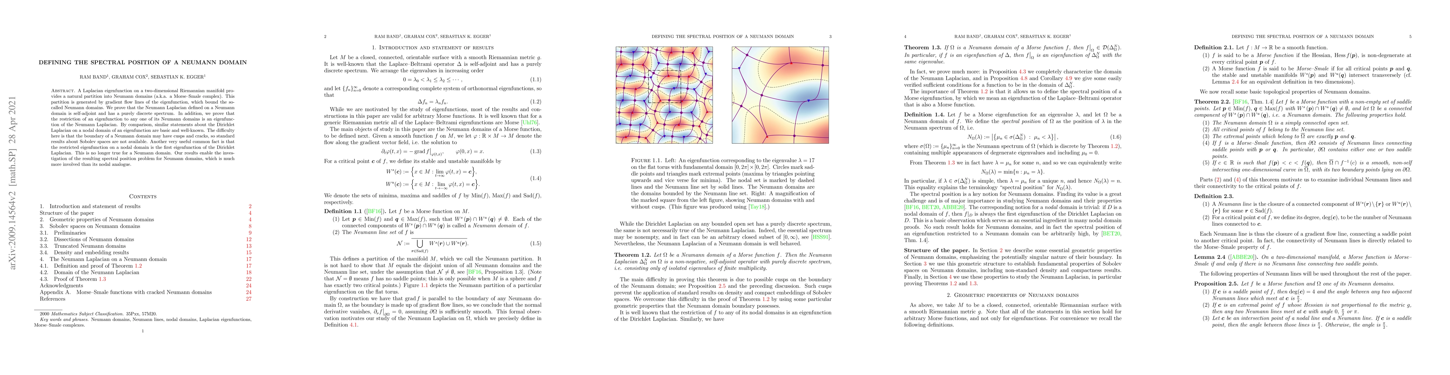 Thumbnail for Defining the spectral position of a Neumann domain