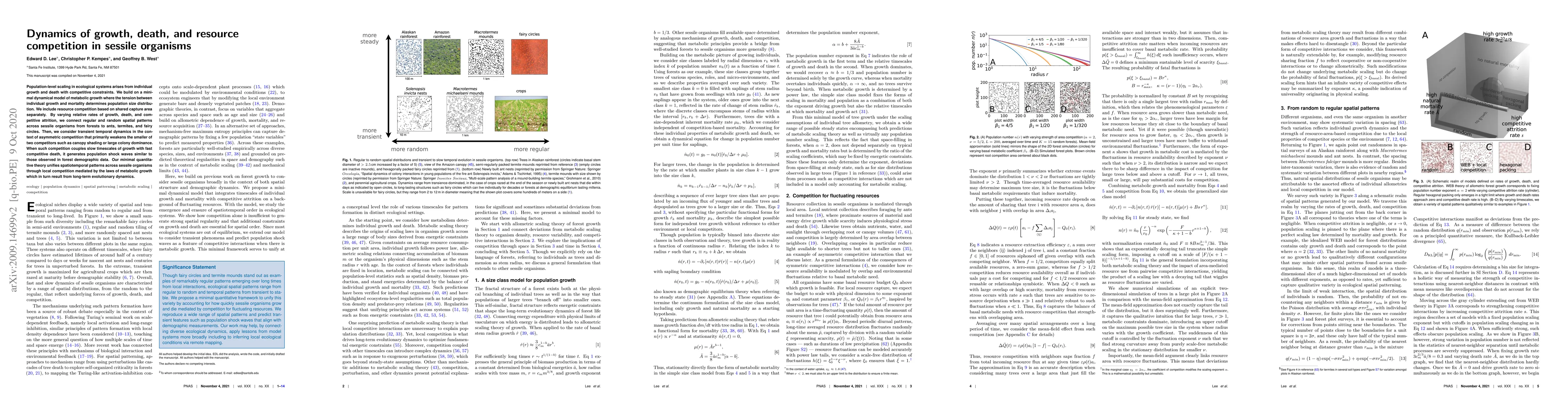 Thumbnail for Dynamics of growth, death, and resource competition in sessile organisms