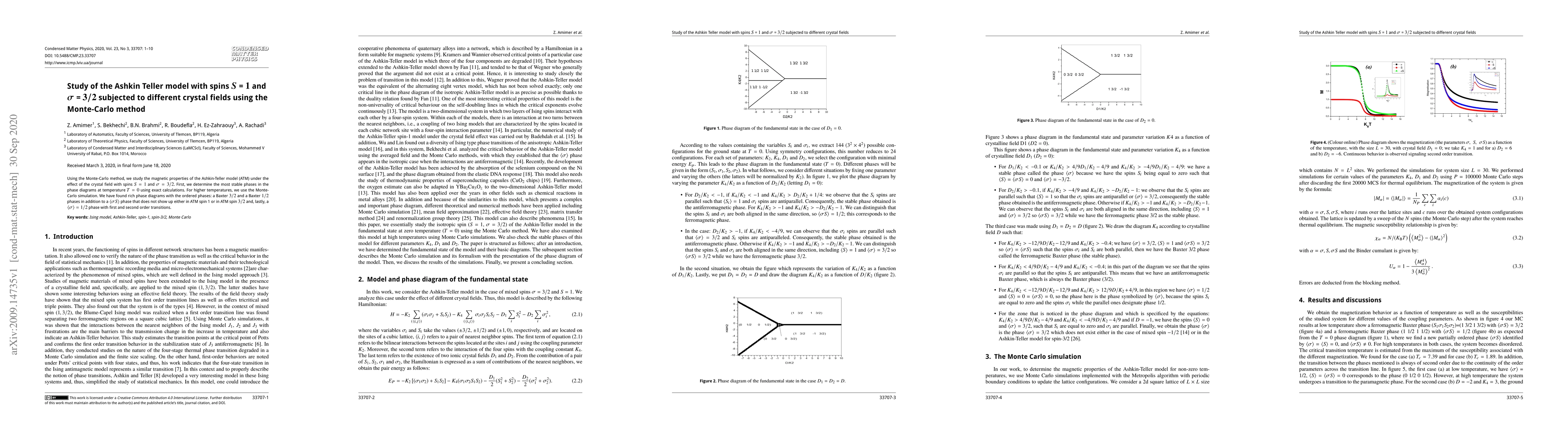 Thumbnail for Study of the Ashkin Teller model with spins $S$ = $1$ and $\sigma$ =
  $3/2$ subjected to different crystal fields using the Monte-Carlo method