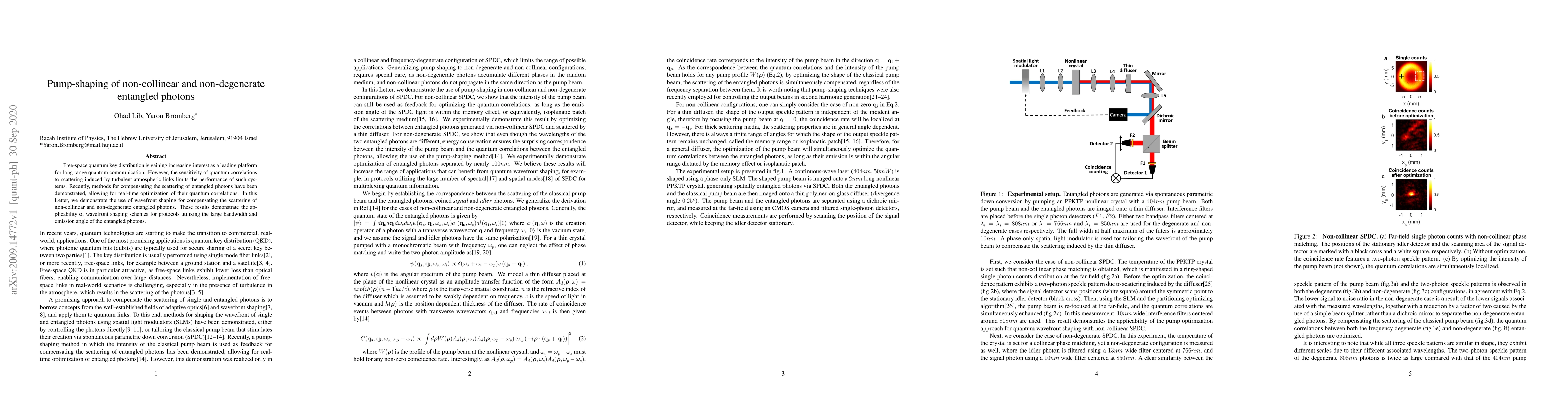 Thumbnail for Pump-shaping of non-collinear and non-degenerate entangled photons
