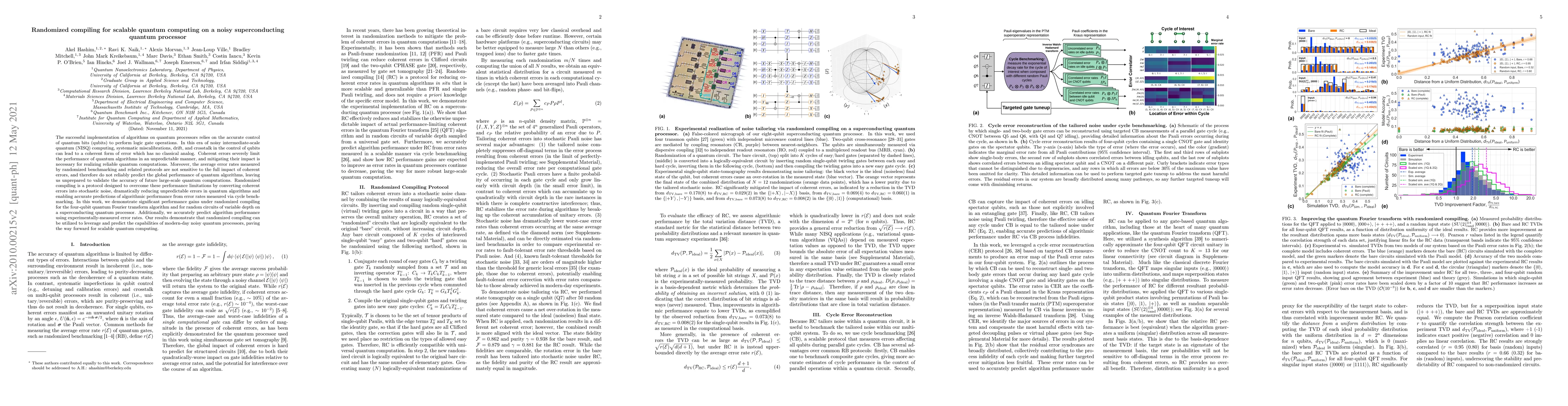 Thumbnail for Randomized compiling for scalable quantum computing on a noisy
  superconducting quantum processor