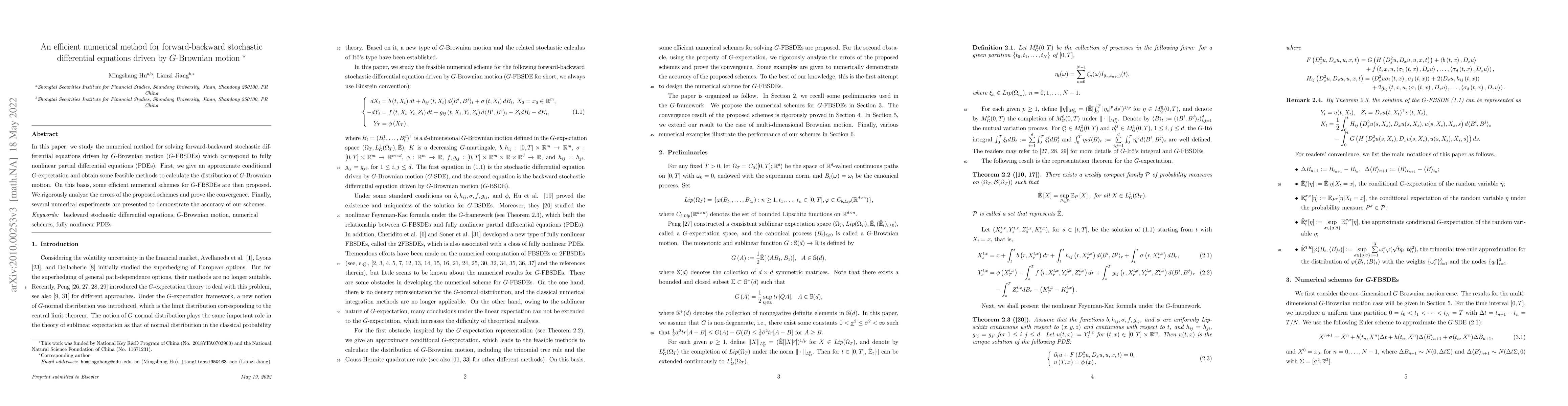 Thumbnail for An Efficient Numerical Method for Forward-Backward Stochastic
  Differential Equations Driven by $G$-Brownian motion