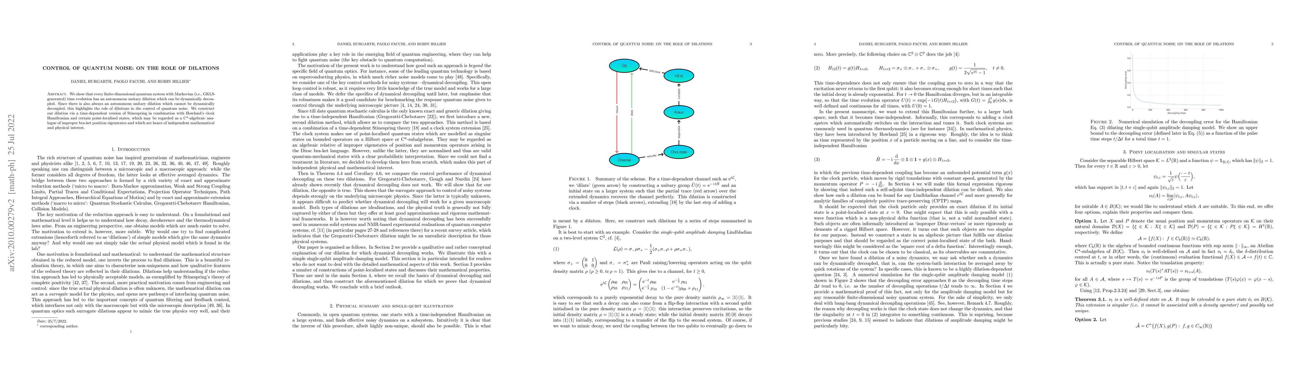 Thumbnail for Control of quantum noise: on the role of dilations