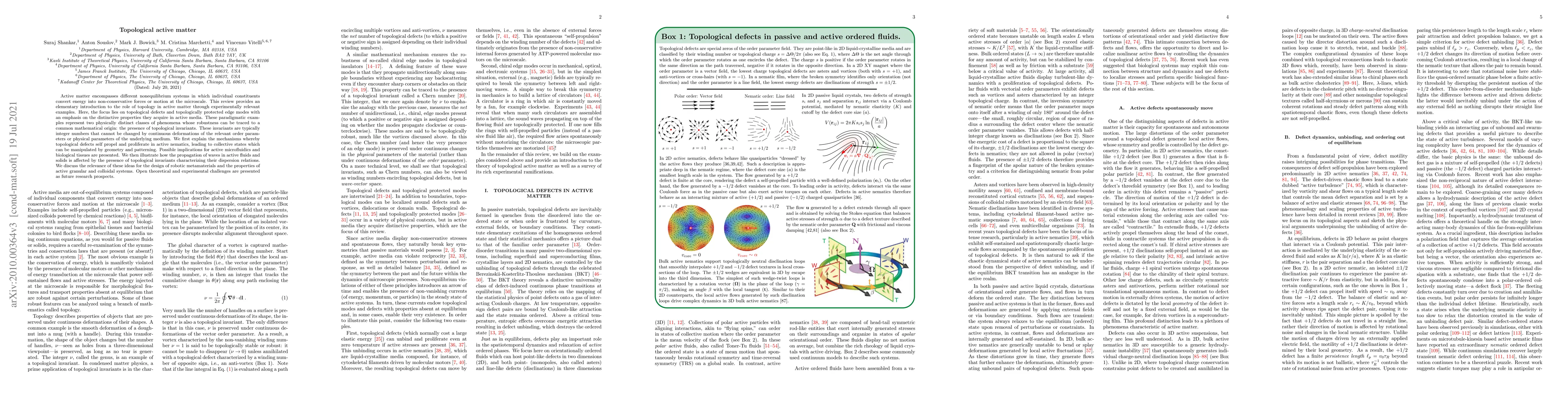 Thumbnail for Topological active matter
