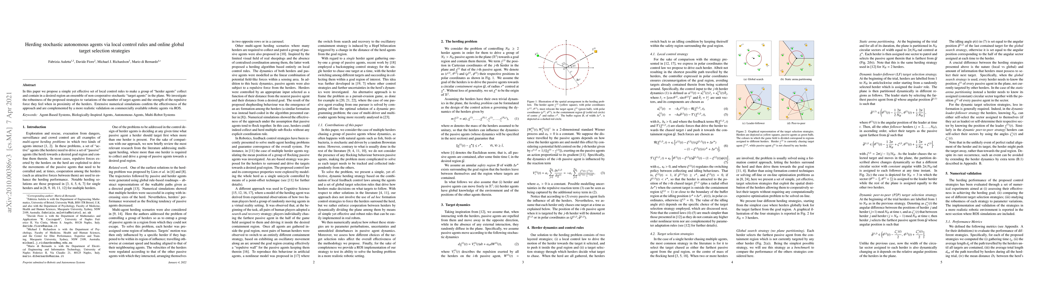 Thumbnail for Herding stochastic autonomous agents via local control rules and online
  global target selection strategies