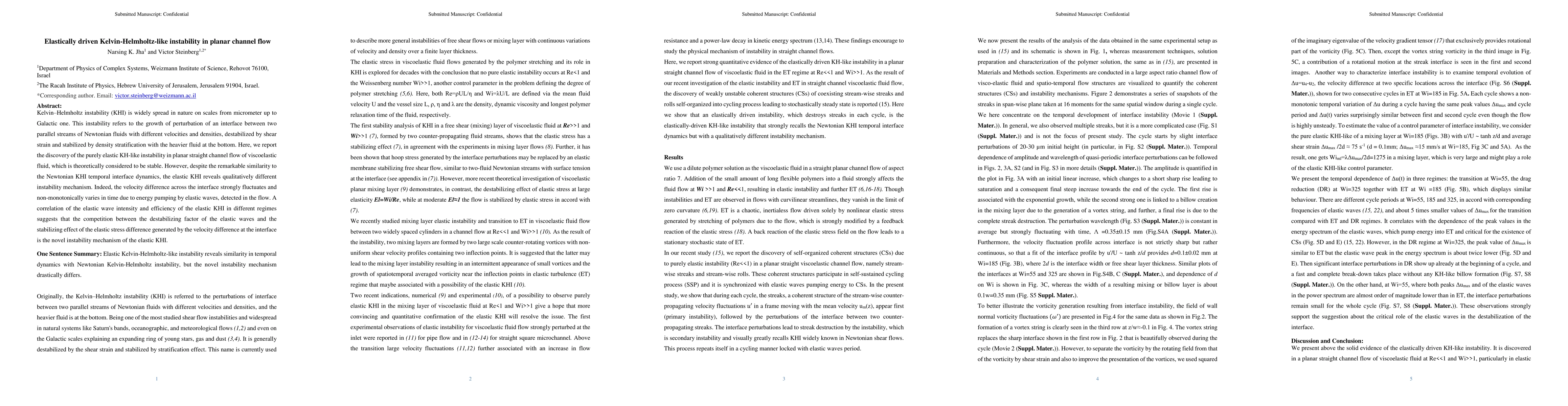 Thumbnail for Elastically driven Kelvin-Helmholtz-like instability in planar channel
  flow