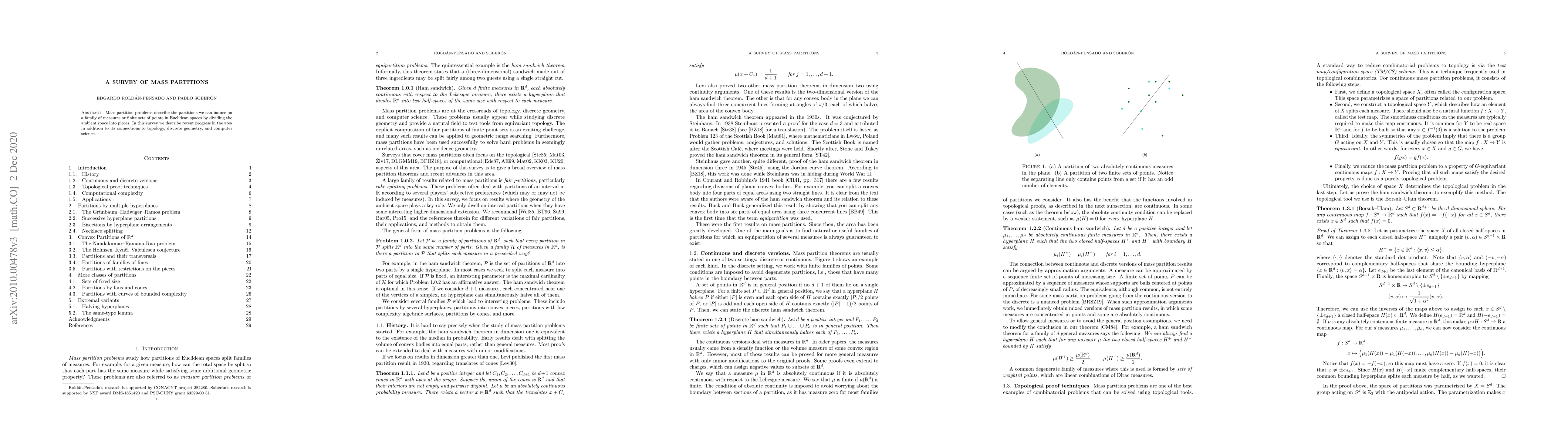 Thumbnail for A survey of mass partitions