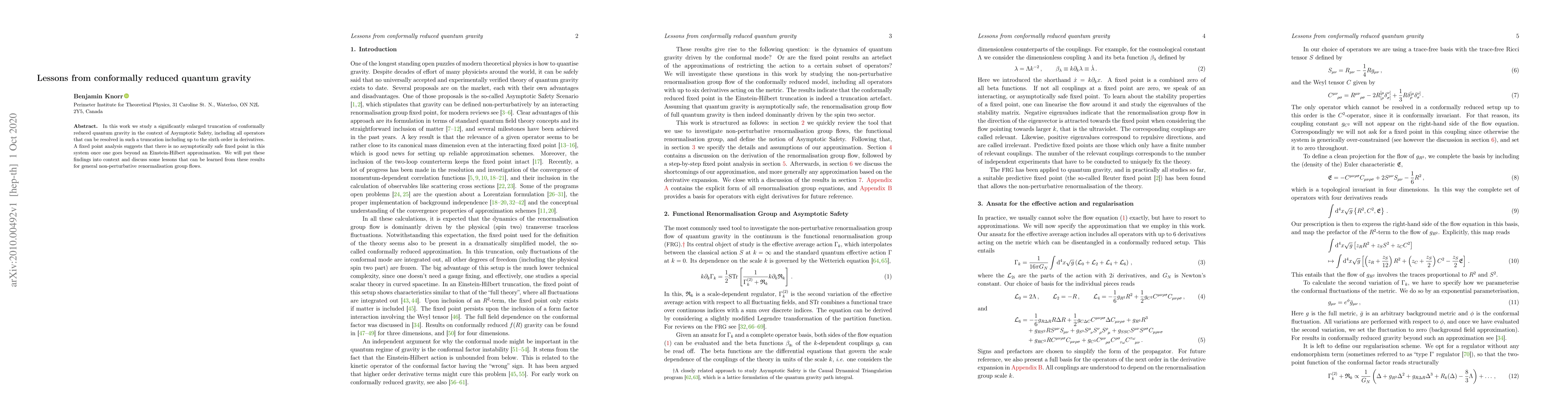 Thumbnail for Lessons from conformally reduced quantum gravity