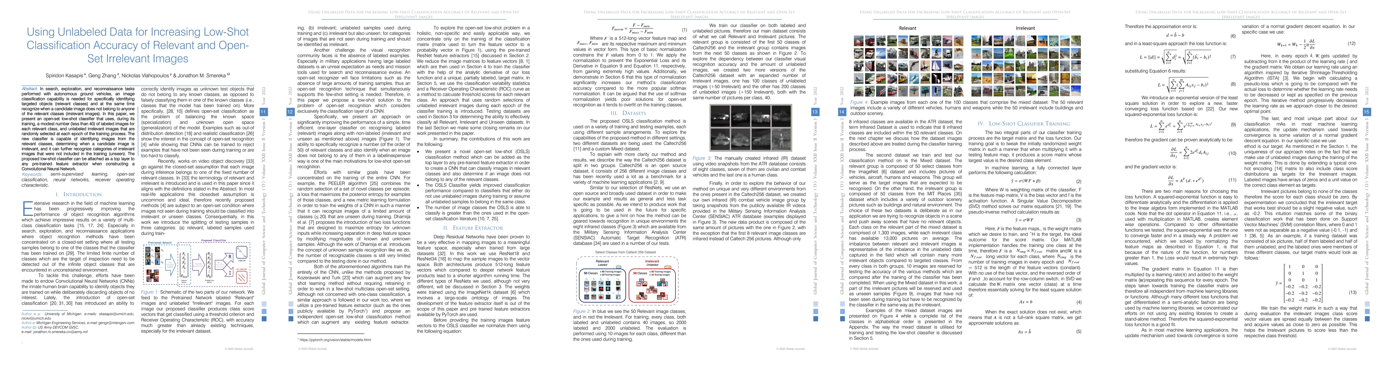 Thumbnail for Using Unlabeled Data for Increasing Low-Shot Classification Accuracy of
  Relevant and Open-Set Irrelevant Images