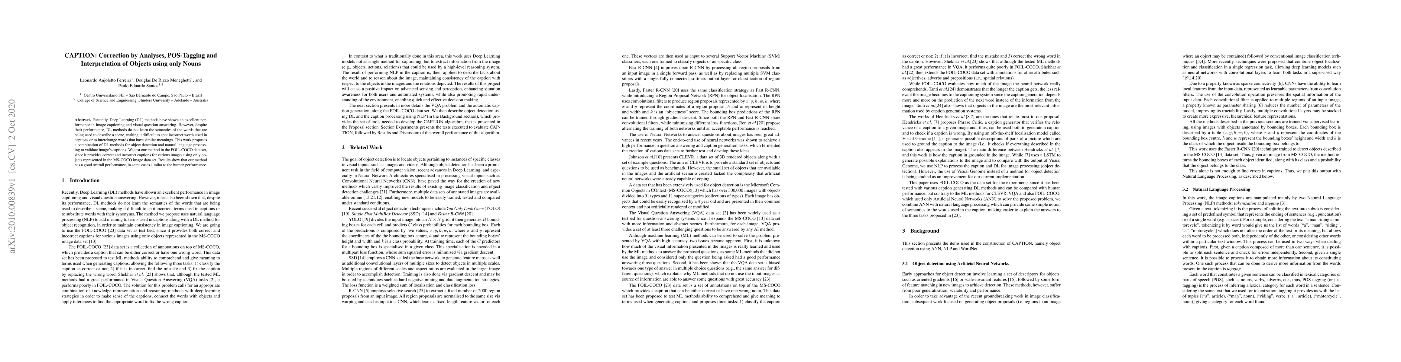 Thumbnail for CAPTION: Correction by Analyses, POS-Tagging and Interpretation of
  Objects using only Nouns