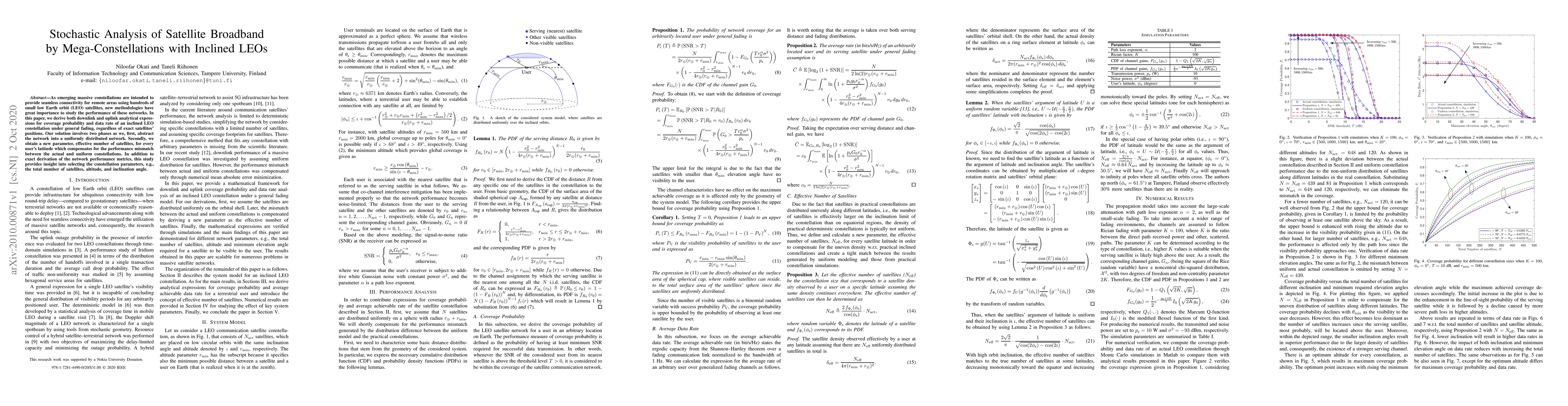 Thumbnail for Stochastic Analysis of Satellite Broadband by Mega-Constellations with
  Inclined LEOs