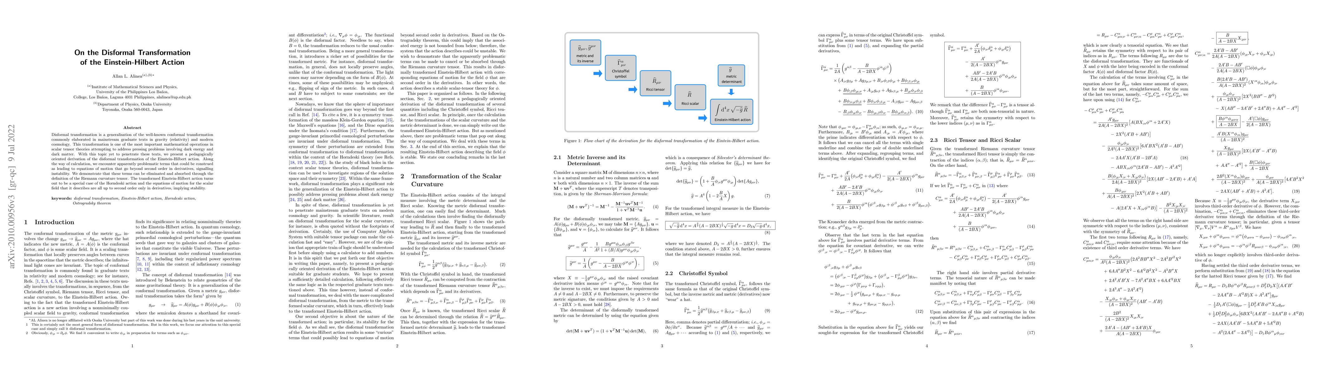 Thumbnail for On the Disformal Transformation of the Einstein-Hilbert Action