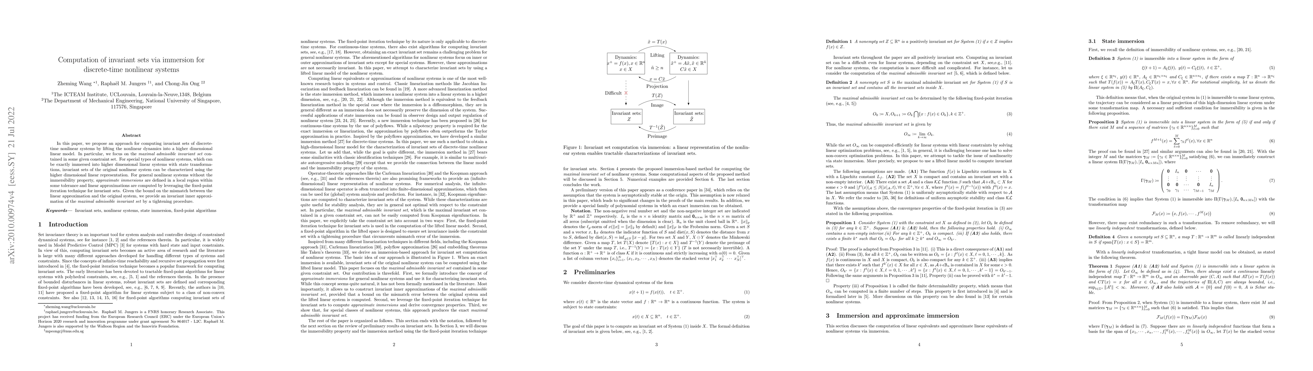 Thumbnail for Computation of invariant sets via immersion for discrete-time nonlinear
  systems