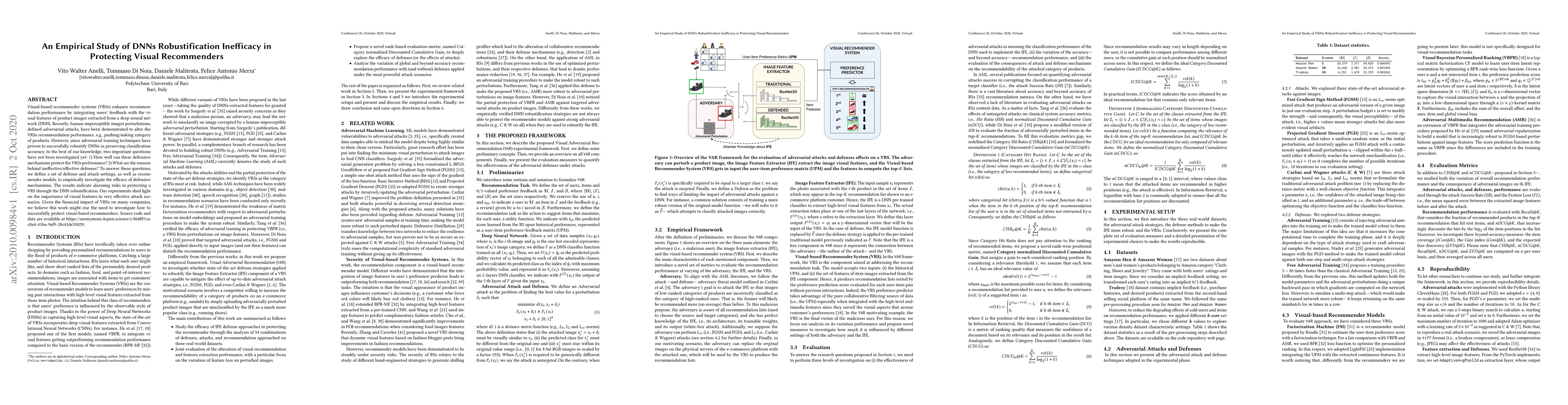 Thumbnail for An Empirical Study of DNNs Robustification Inefficacy in Protecting
  Visual Recommenders