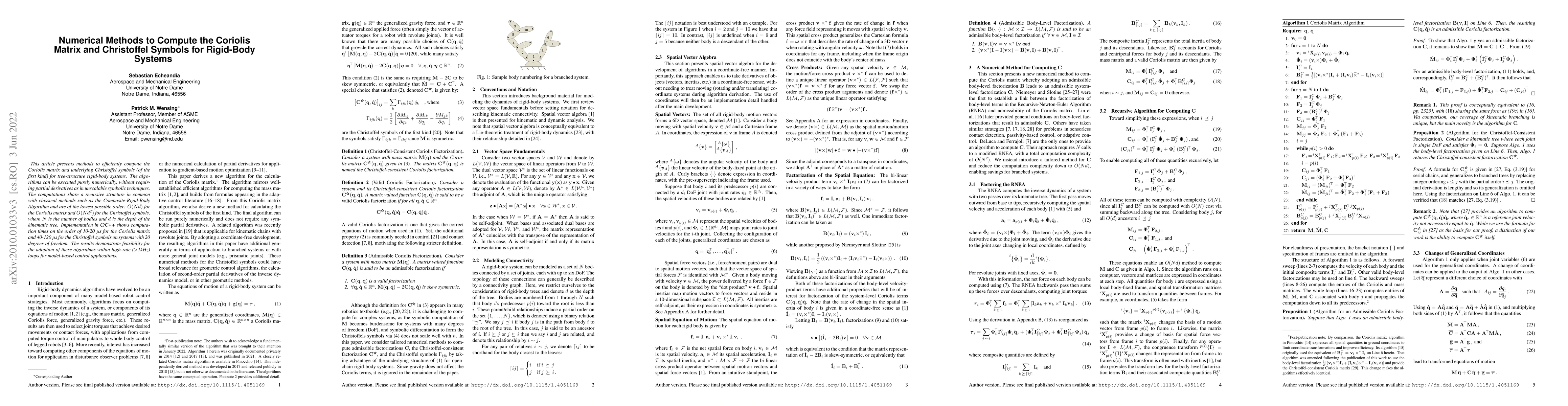 Thumbnail for Numerical Methods to Compute the Coriolis Matrix and Christoffel Symbols
  for Rigid-Body Systems