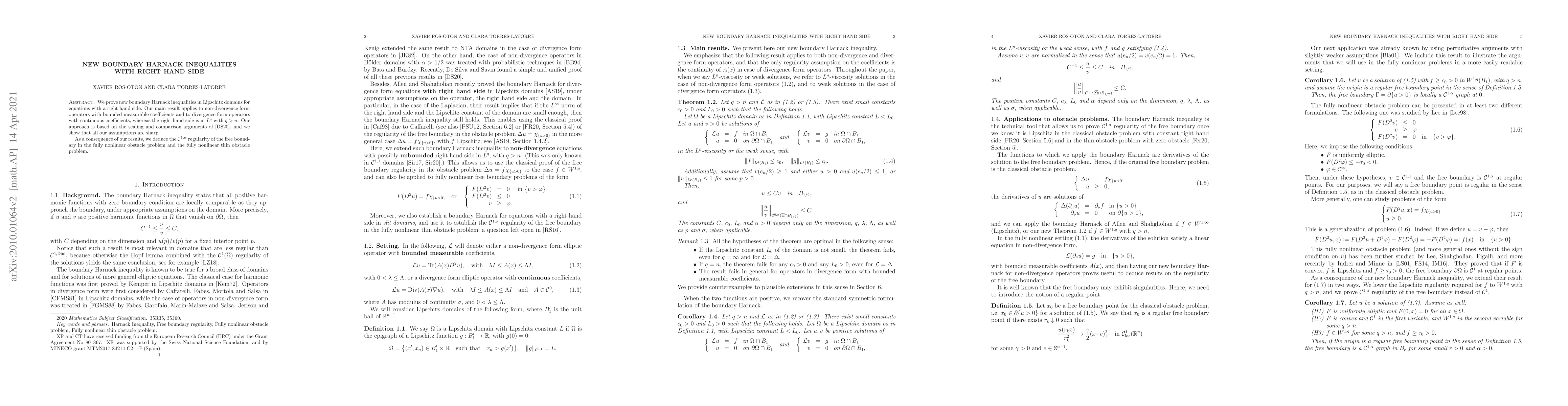 Thumbnail for New boundary Harnack inequalities with right hand side