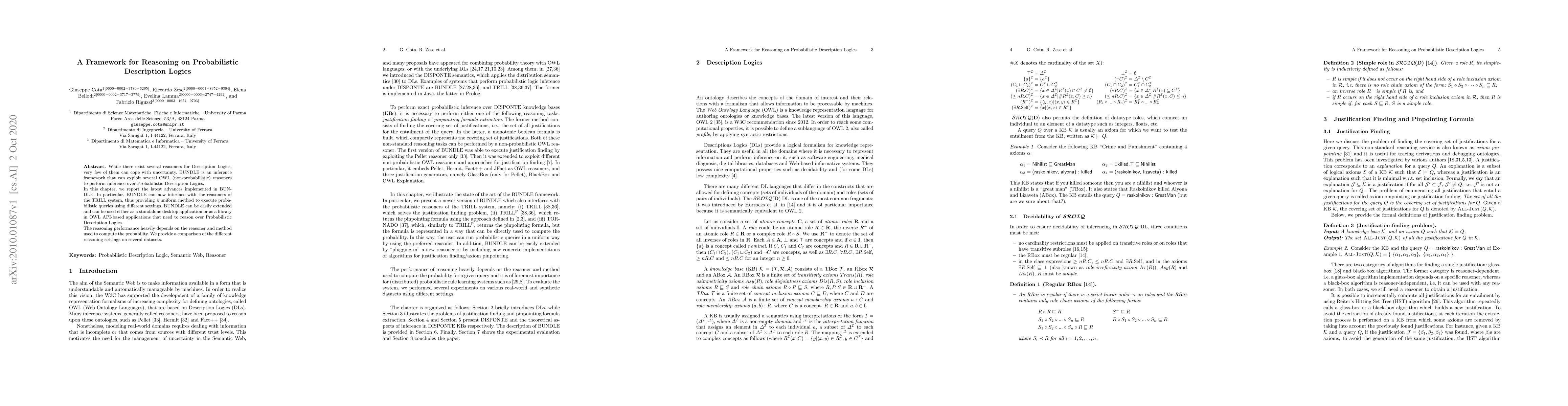 Thumbnail for A Framework for Reasoning on Probabilistic Description Logics