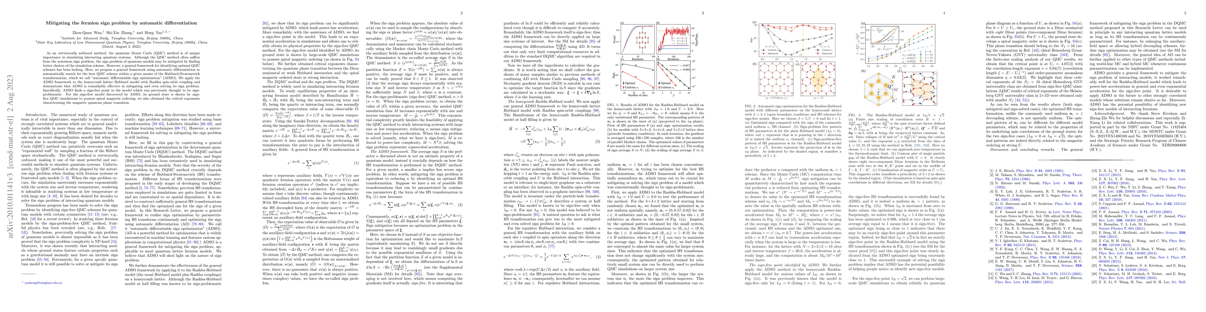 Thumbnail for Mitigating the fermion sign problem by automatic differentiation