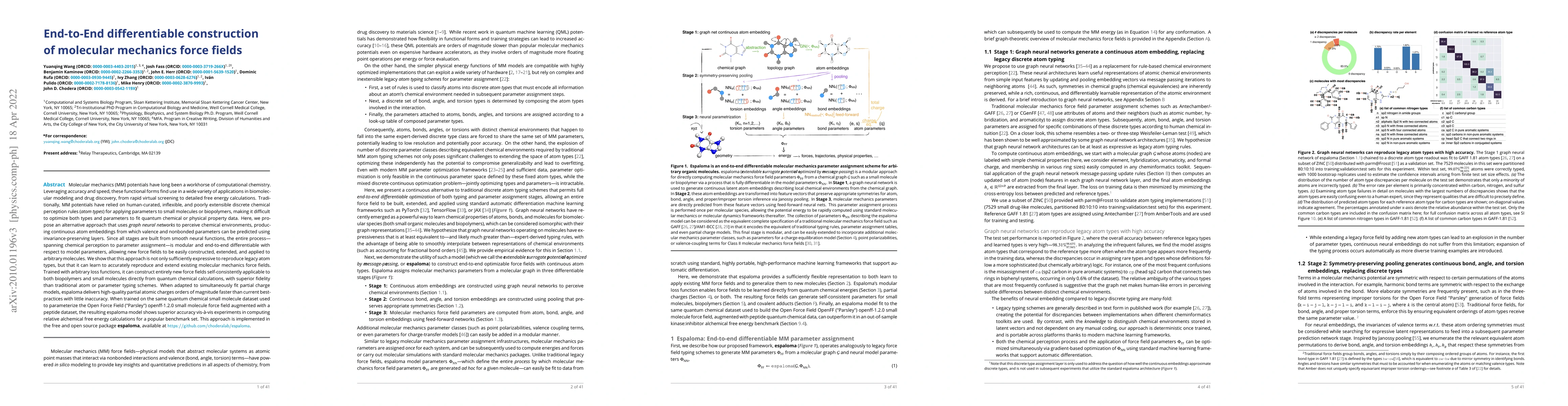 Thumbnail for End-to-End Differentiable Molecular Mechanics Force Field Construction